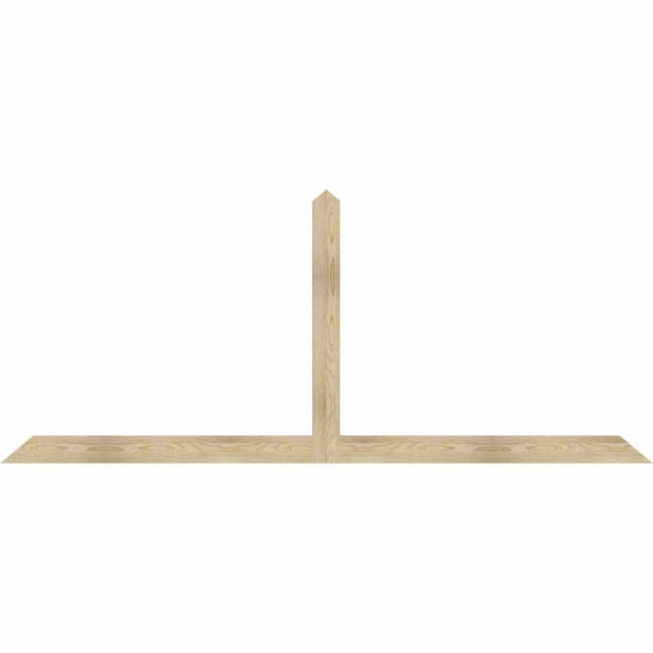Ekena Millwork Portland Rough Sawn Timber Gable Bracket, Douglas Fir, 96"W x 40"H x 2"D x 4"F, 10/12 Pitch GBW096X40X0204POR00RDF - main